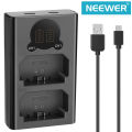 Neewer Dual USB Charger for Sony NP-FZ100 Battery For Sony ZV-E1, FX3, FX30, A1, A9 II, A7R V, A7S III, A7 IV, A6600, A7C Camera. 