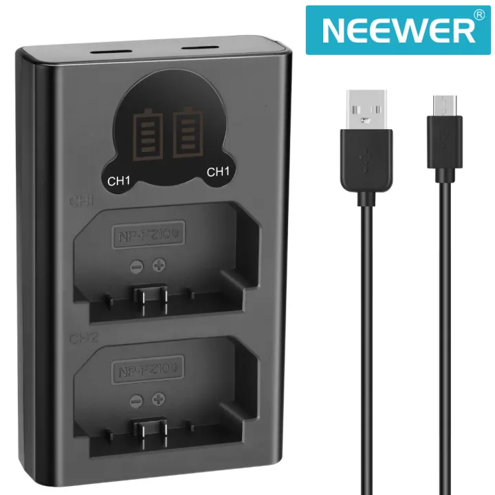 Neewer%20Dual%20USB%20Charger%20for%20Sony%20NP-FZ100%20Battery%20For%20Sony%20ZV-E1,%20FX3,%20FX30,%20A1,%20A9%20II,%20A7R%20V,%20A7S%20III,%20A7%20IV,%20A6600,%20A7C%20Camera%20-%20Image%202