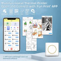 【Best-Selling】 Straps,Mini Thermal Printer Inkless Printer Photo Sticker Adhensive Printing Portable Pocket Office Printer..