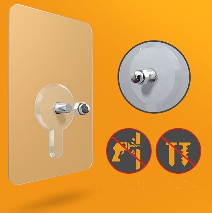 05PCS/10PCS/20PCS%208mm%20Screw%20Hooks%20with%20Nut%20Self%20Adhesive%20Hanging%20Holder%20Shelf%20Rack%20Mounted%20Photo%20Picture%20Wall%20Free%20Drill%20Kitchen%20Bathroom%20Decor%20-%20Image%203