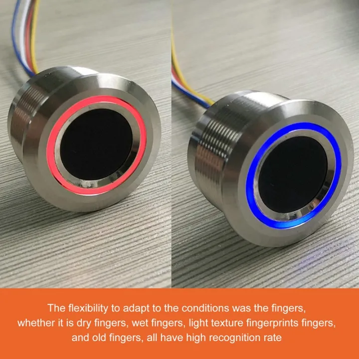 DC3.3V%20MX1.0-6Pin%20Capacitive%20Fingerprint%20Module%20R503%20Circular%20Round%20RGB%20Ring%20Indicator%20LED%20Control%20Sensor%20Scanner%2015/19mm%20-%20Image%205
