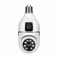 Dual Lens Bulb IP Night Vision Camera V380 WIFI IP camera. 