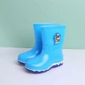 Children's High Top Rain Boots Boys And Girls Soft Bottom Non Slip Waterproof Were Resistant Plush Warm Candycolor Rain Boots. 