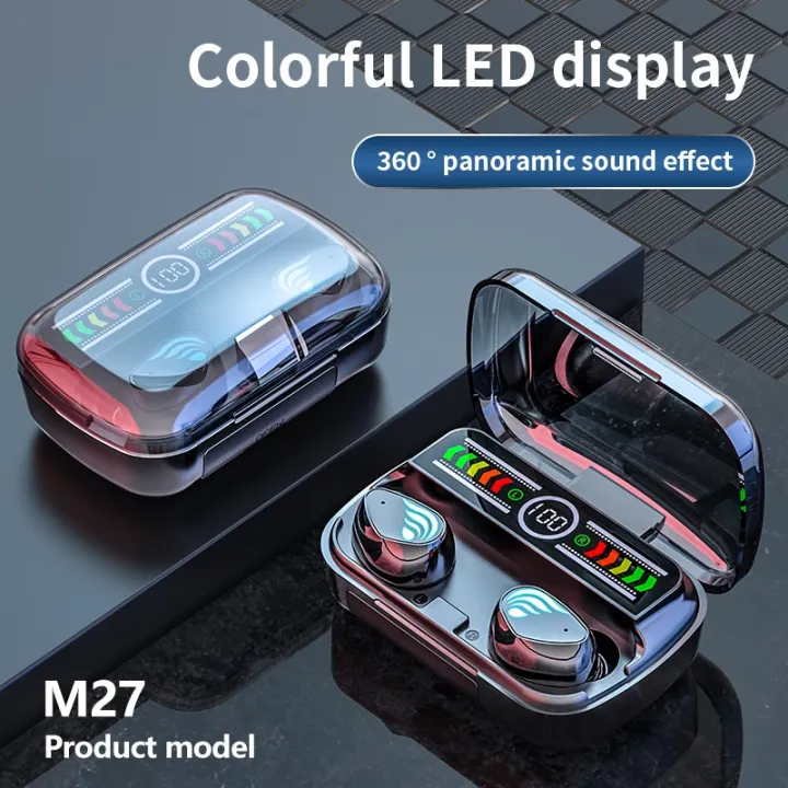 M27%20TWS%20Wireless%20Bluetooth5.3%20Earbuds%209D%20Stereo%20Touch%20Control%20Handfree%20Bluetooth%20Earphone%20Waterproof%20Sport%20Headphones%20ENC%20Noise%20Reduction%20Headset%20with%20Charging%20Case%20-%20Bluetooth%20Headphone%20-%20Image%202