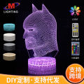 Exclusive for Cross-Border Batman Jack Series 3D Table Lamp LED Lamp Creative Gift Visual Stereo Seven-Color Night Light.