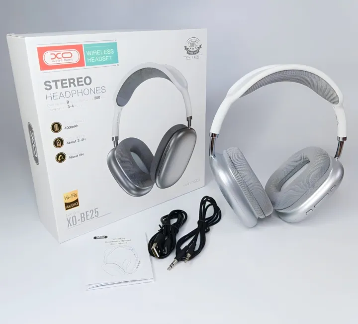 XO-BE25%20Bluetooth%205.0%20Stereo%20Wireless%20Headphone%20With%20Microphone%20-%20Silver%20-%20Image%206