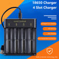 DC 5V 2A Battery Charger with USB Cable 4 Slots Fast Charge Universal for 10440/14500/14650/16340 for Flashlight Camera Doorbell. 