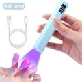 CNHIDS Portable Handheld Mini Nail Lamp For Gel Polish Quick Dry Flashlight Pen USB Nail Dryer Machine UV LED Nail Lamp. 