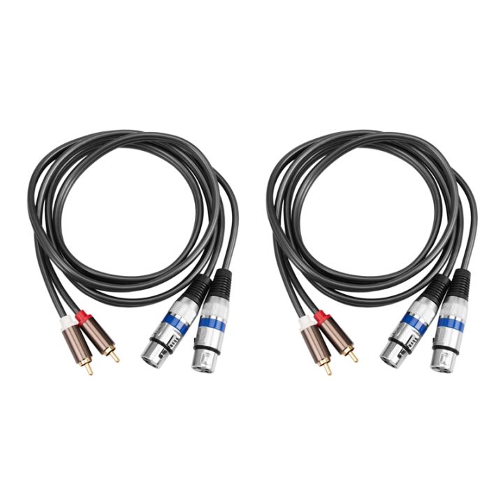 2X%20Hifi%20Audio%20Cable%202%20Rca%20Male%20to%20Xlr%203%20Pin%20Female%20Mixing%20Console%20Amplifier%20Dual%20Xlr%20to%20Dual%20Rca%20Shileded%20Cable%201.5M%20-%20Image%202