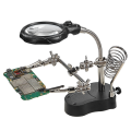 Soldering Iron Table Bracket With Welding Magnifying Glass Digital Equipment Maintenance Tool Table With LED Lamp.