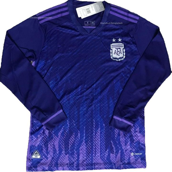 Argentina World Cup Away Jersey Full Sleeves Thai Premium Quality Football Jersey 2022