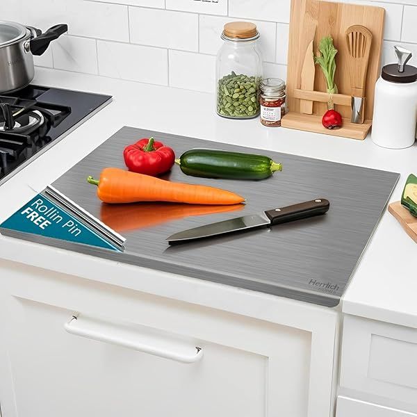 Chopping Table Kitchen Stainless Steel Chopping Board | Durable & Non-Slip Kitchen Essential ...