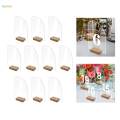 10Pcs Clear Acrylic Place Cards Table Numbers Table Seating Cards DIY Practical Durable for Birthday Reception Centerpiece Dinner Food Signs. 