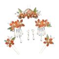 Tassel Chinese Style Hairpin Set Exquisite Flower  Hanfu Hair Stick Hair Comb Alloy Girl Hair Accessories. 