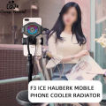 Group Vertical Cell Phone Cooler Radiator With RGB Ambient Light 59°F-64°F High Speed Semiconductor Heatsink Cooling For 5-7.5 Inches Phone. 