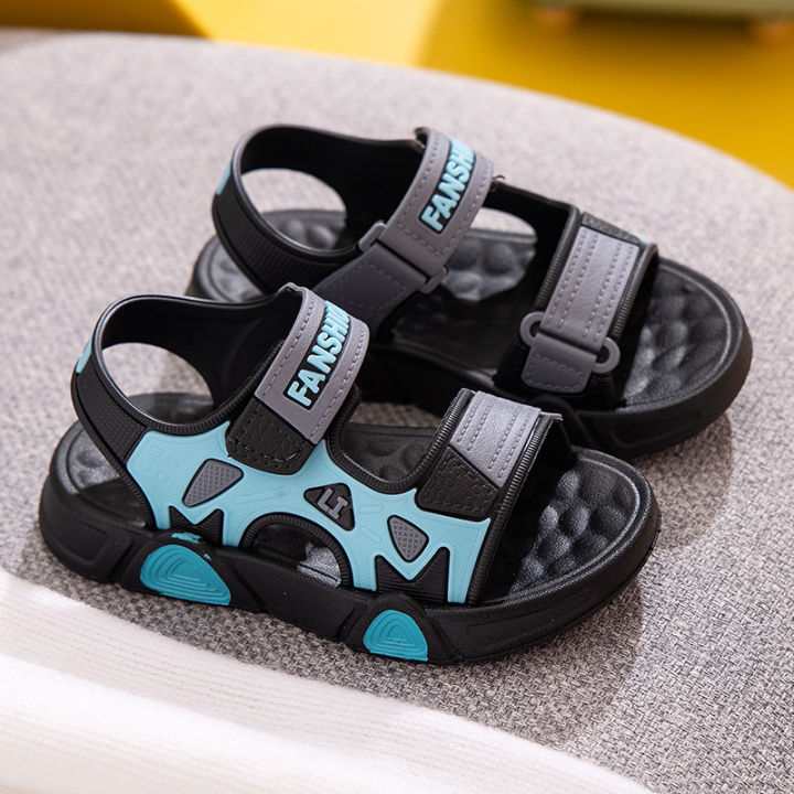 Home Summer New Leisure Primary School Students Soft Sole Beach Boys Small Children Middle and Big Children's Sandals