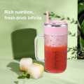 Portable hand mini electric juicer blender 300ml pink colors Juicer with handle fruit mixers. 