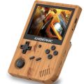 ANBERNIC RG351V 64GB Handheld Game Console, 3.5 Inch 640*480P IPS Screen, 12000 Games, Dual TF Card Slot, Supports NDS, N64, DC, PSP, PS1, openbor, CPS1, CPS2, FBA, NEOGEO, NEOGEOPOCKET, GBA, GBC, GB, SFC, FC, MD, SMS, MSX, PCE, WSC - Wood. 