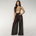 Women High Waist Long Pants Women Business Solid Pants Wide Leg Pants Women Harem Pants Transparent Trousers Flare Pants. 