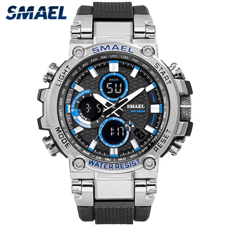 SMAEL%201803%20Sport%20Watch%20Men%20Watches%20Waterproof%205Bar%20Dual%20Time%20Men's%20Military%20Watches%20Shock%20Resistant%20Alarm%20Clock%20-%20Image%203