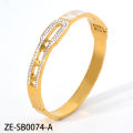 Wholesale Custom 18k Gold Plated Stainless Steel Bijoux Acier Inoxydable bracelets for woman.