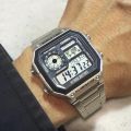 (Ready Stock) G .Shock  Men Sport Digital Classic Square Watch Shockproof and Waterproof Stainless Steel Band Sports Business Wrist Watches with 2 Year International Warranty AE-1200WHD-1A. 