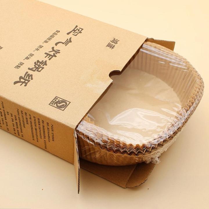 50Pcs/Pack 16Cm Air Fryer Disposable Paper Liner Mat Wood Pulp Steamer Baking Mats