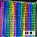 Smart LED RGB Curtain String Lights Bluetooth APP Control Christmas Fairy Light Garland DIY Picture Display Party Wedding Decor. 
