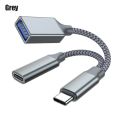 Type-C To USB OTG Adapter Cable USB C OTG Cable Phone Adapter Double Interface Design With PD Charging Port USB Drive Port. 
