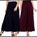Women Stylish Linen Palazzo For Woman 2Pcs Pack.