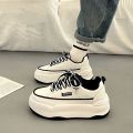 Popular Platform White Shoes Women's Autumn and WinterinsTrendy Korean Casual Sneakers2023New All-Match Dissolved Sneakers.