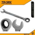 TOLSEN 14mm Ratchet Gear Spanner Fixed Head Combination Wrench Cr-V 15210. 