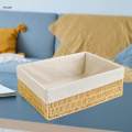 Woven Basket Storage Bread Basket Handwoven Cosmetics Storage Box Decorative Basket for 34x26.5x13cm.