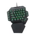 HXSJ One Hand Mechanical Keyboard Practical RGB Backlit Gaming Keyboard 35 Keys Wired Usb Keyboard Sensitive Input Keyset. 