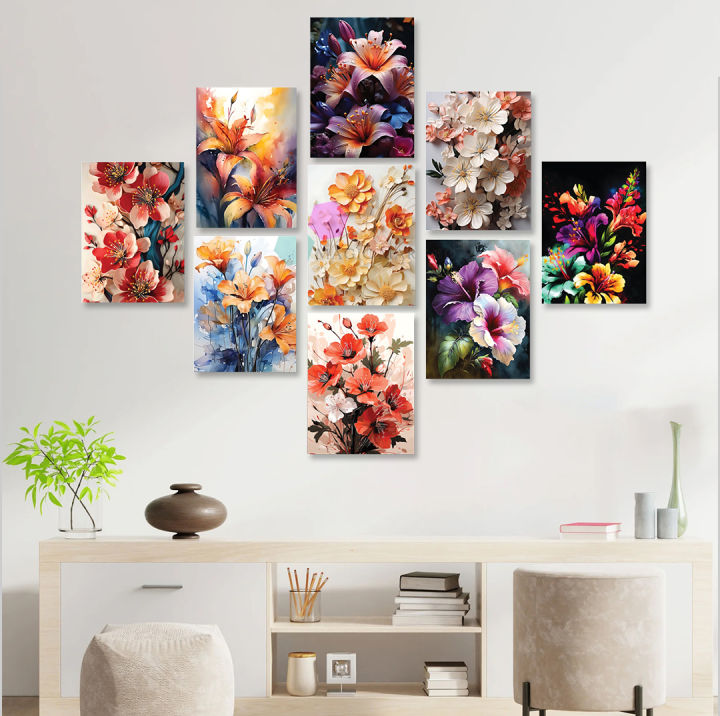Modern%20Floral%20Calligraphy%20Wall%20Art%20Set%209%20Pieces%20for%20Home%20&%20Office%20Decor,%20Waterproof%20PVC,%208"x6"%20-%20Magic%20Mart%20BD%20-%20Image%205
