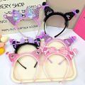 Sanrio Kuromi Headband Raw Edge Bow Hair Accessory Sweet Cartoon Headdress ANLAN.