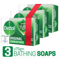 Dettol Soap Original Pack of 3 (75gm X 3), Bathing Bar Soap with protection from 99.99% illness-causing germs. 