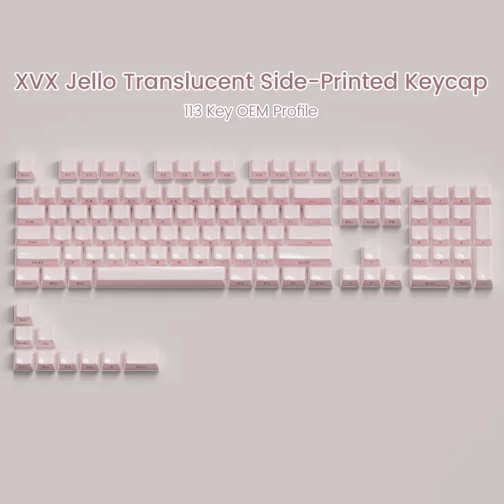 XVX%20Ice%20Crystal%20Translucent%20Backlit%20Keycaps%20Side%20Printed%20Keycap%20OEM%20Profile%20Cherry%20MX%2061%20Mechanical%20Keyboard%20113%20keys%20-%20Image%204