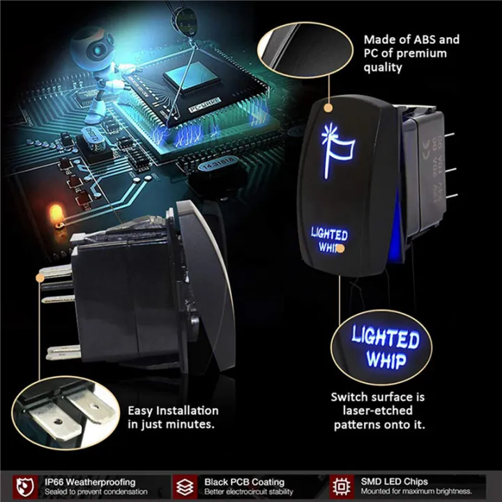 6x%20Rocker%20Switch%20LED%20Light%20Bar%20Sasquatch%20Lights%20Lighted%20Whip%20Switch%20for%20ATV%20X3%20Ranger%20RZR%20-%20Image%206