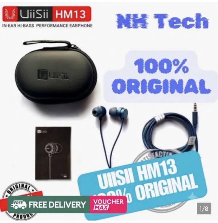 UiiSii HM13 In-Ear Earphone Dynamic Earphone with Microphone and Pouch Bag