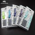 Jinhao 619 Fountain Pen Set with Black Ink - Medium Nib, Snap Cap Closure for School & Office Writing Supplies - Ideal Graduation Gift, Pen Set, Replaceable Ink. 