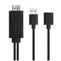 2 in 1 USB Female to HDMI-Compatible Male HDTV Adapter Cable 1080P Digital AV HD TV Projector Displays Converter Replacement Spare Parts Accessories. 