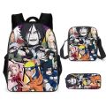 HOT NARUTO Naruto Primary and Middle School Students Schoolbag Boys Girls Anime Cartoon School Bag Mochila Children's Gifts. 