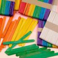 Colorations (500 pcs) Regular Colored Wood Craft Sticks Popsicle Sticks 4.5" inch Colored Popsicle Sticks for Crafts (5 Colors) Large Colorful Wood Craft Sticks for DIY Decor & Ice Cream. Bulk Wide & Jumbo Wooden Craft Popsicle Sticks for Kids. 