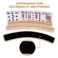 2set Curved Wooden Playing Cards Holder Tray Rack. 