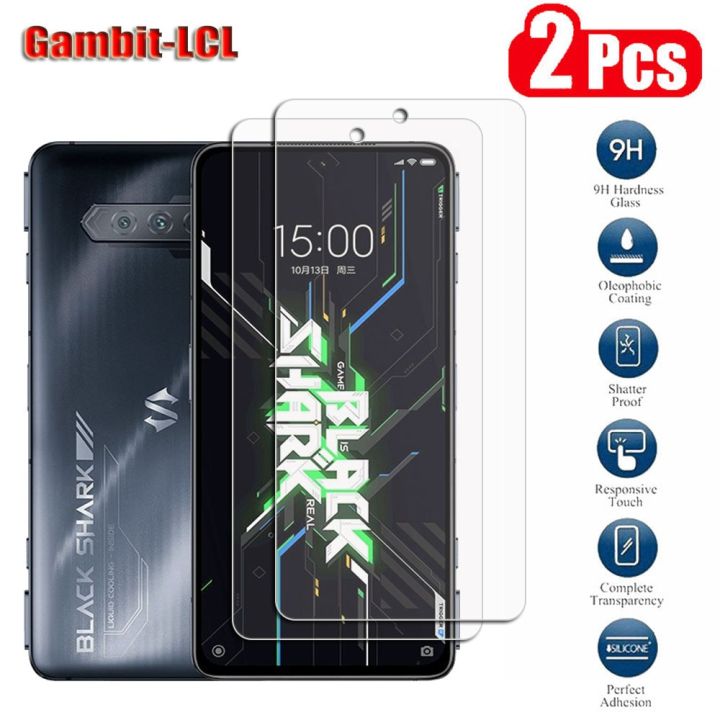 2Pcs 9H Protective Tempered Glass For Xiaomi Black Shark 4 Pro 4S 6.67 BlackShark 4Pro PRS-H0 Phone Screen Protector Cover Film