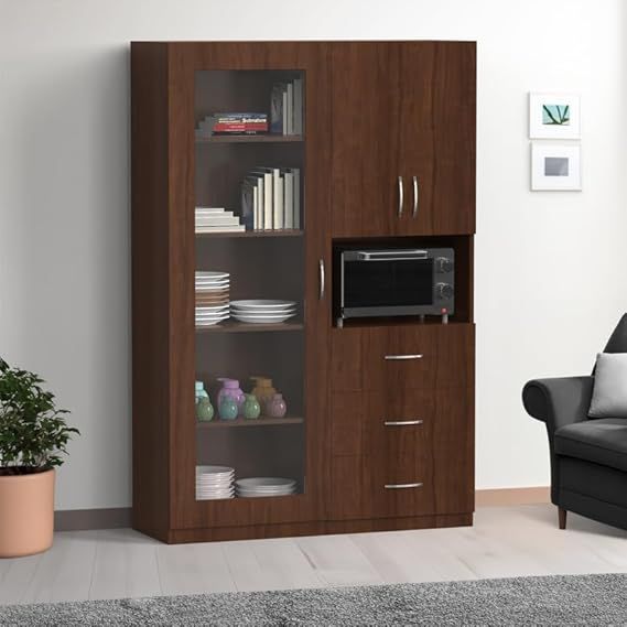 Olivia Crockery Storage Cabinet for Kitchen | Oven Rack Display Cabinet for Dining Room, Living Room | Crockery Display Cabinet for your Home & Office Kitchen Storage Solution 72/40