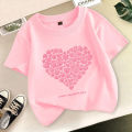 Girls 'short-sleepred T-shirt CUHK CHILDREN'S baby summer dress NEW CHILDREN'S base shirt printing fashion Korean version loose. 