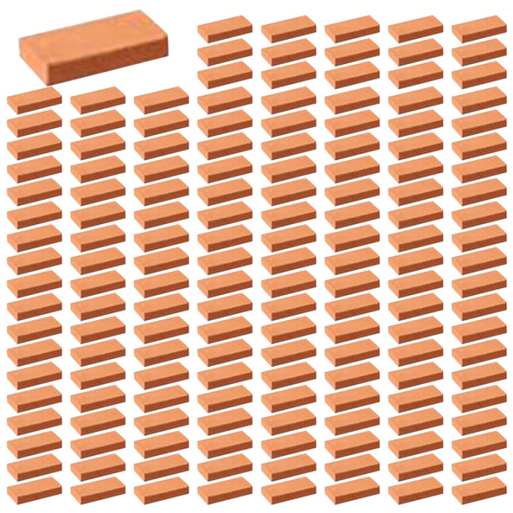 1750 Pieces Mini Bricks for Landscaping Miniature Bricks Brick Wall Small Bricks for Garden Parts,1/35 Scale