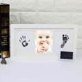 Baby Handprint Kit By Little Hippo - Newborn Baby Picture Frame (WHITE) Non Toxic INK! Baby Footprint Kit Best Baby Shower Gifts! Perfect For Baby Boy Gifts And Baby Girls Gifts. 